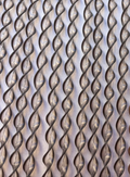 Dørgardin PVC stillegående vaskbart 60 x 190 cm svart - Arisol visning forfra