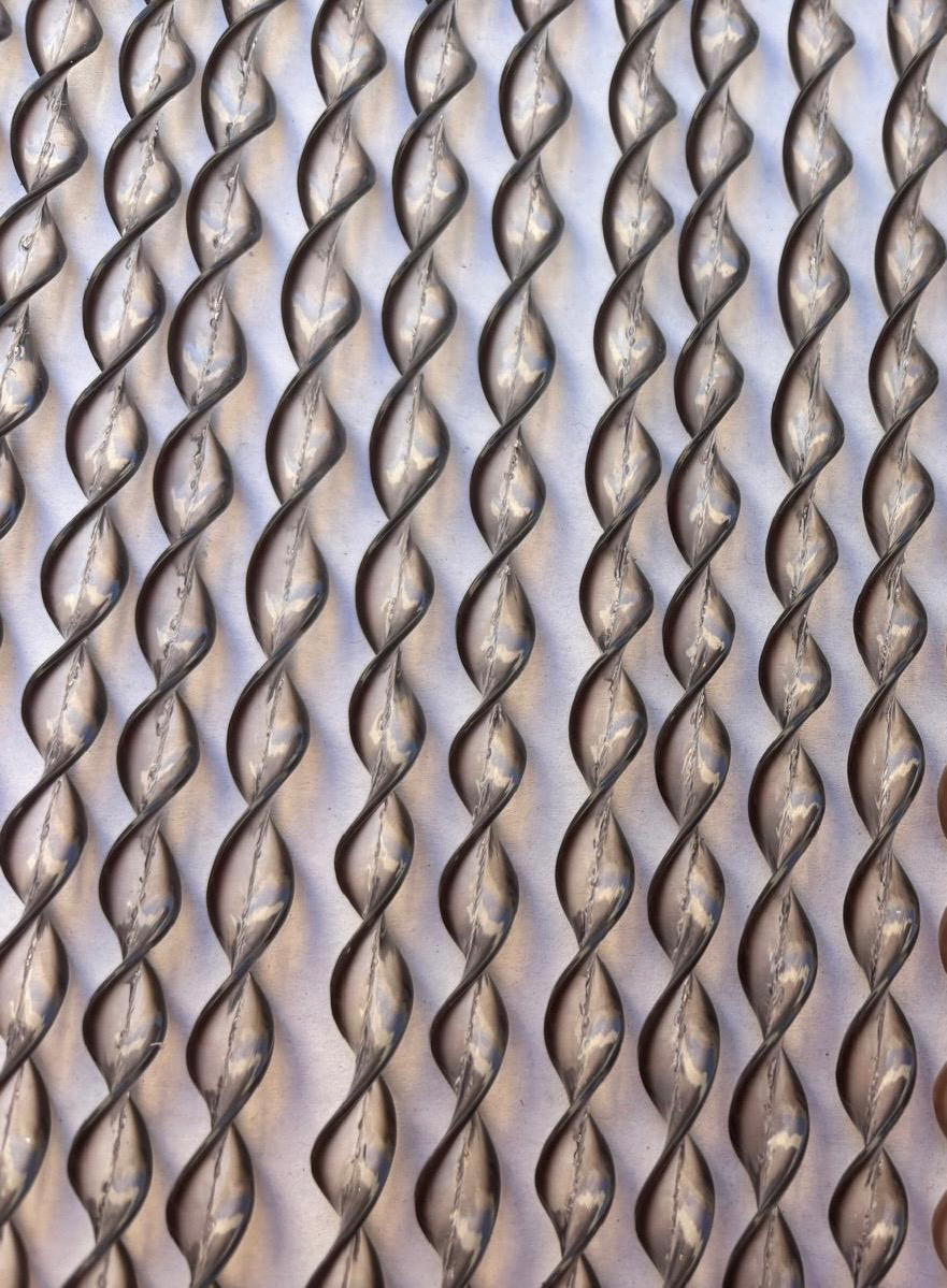 Dørgardin PVC stillegående vaskbart 60 x 190 cm svart - Arisol visning forfra