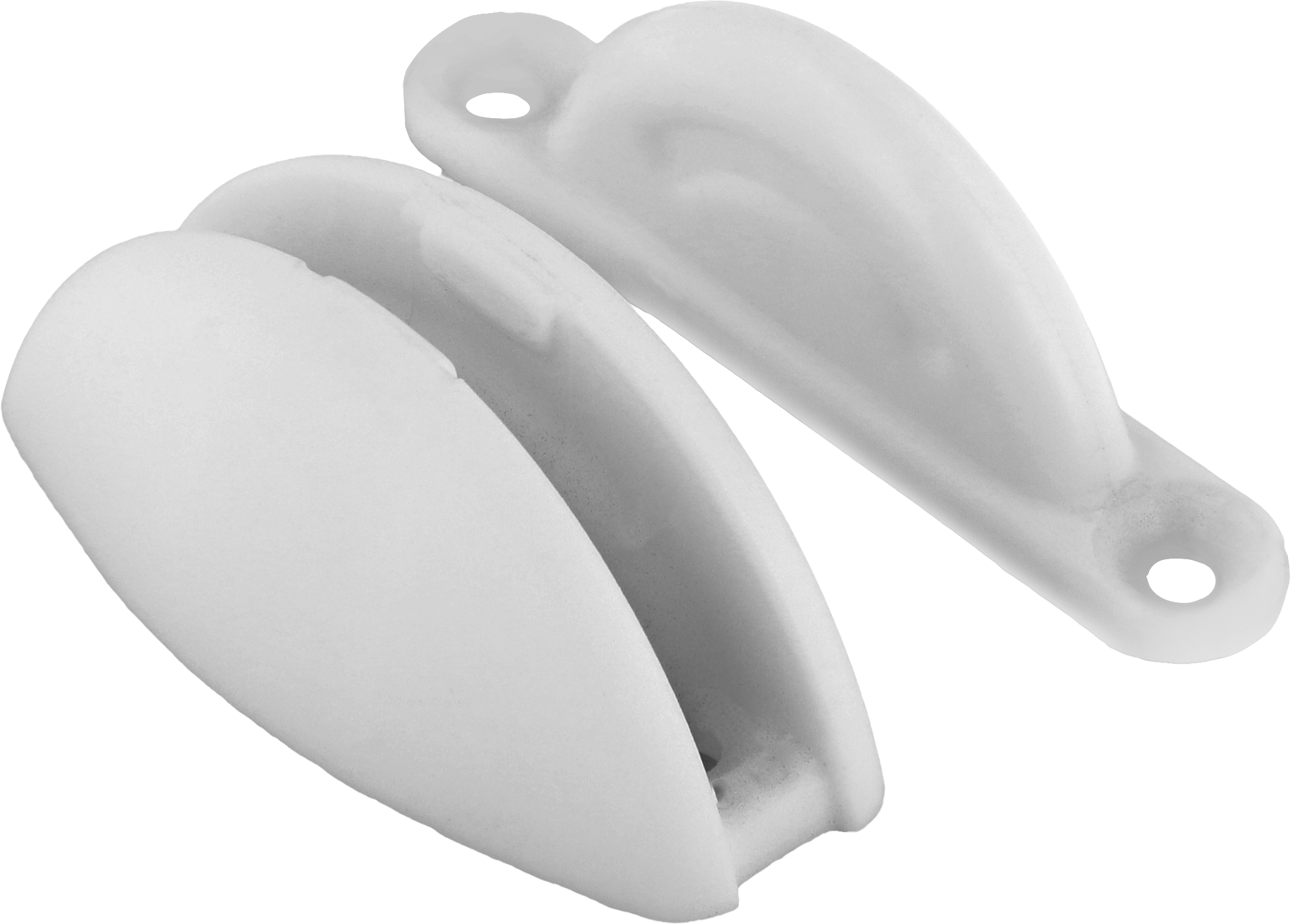 Dørholder rund for campingkjøretøy plast 6x3 cm forfra