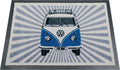 Dørmatte VW T1 Bulli retro nylon 70 x 50 cm forfra