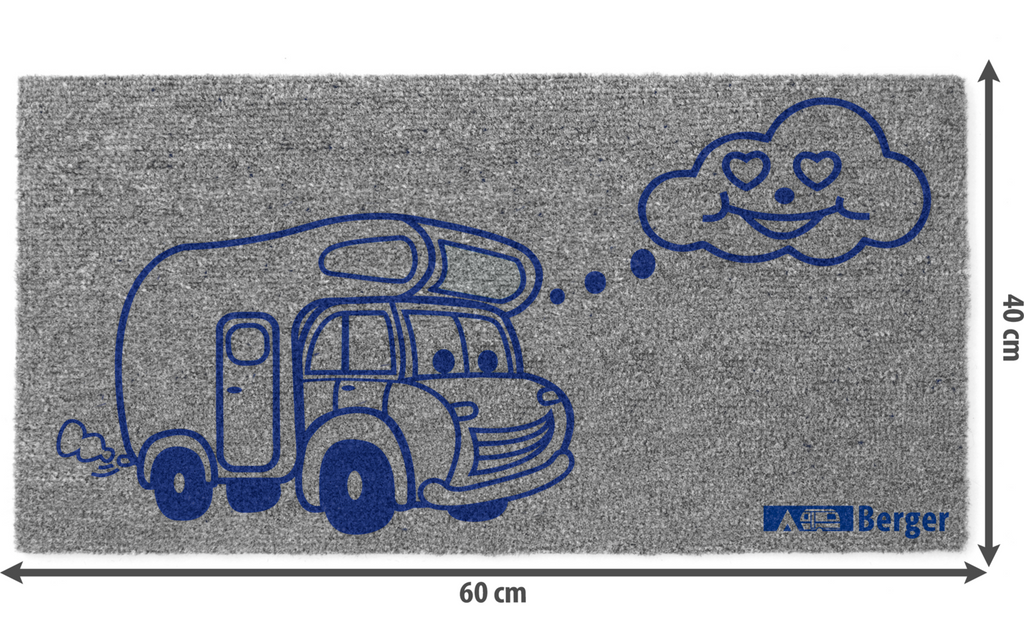 Dørmatte med camperdesign 50 x 25 cm polypropylen nærbilde