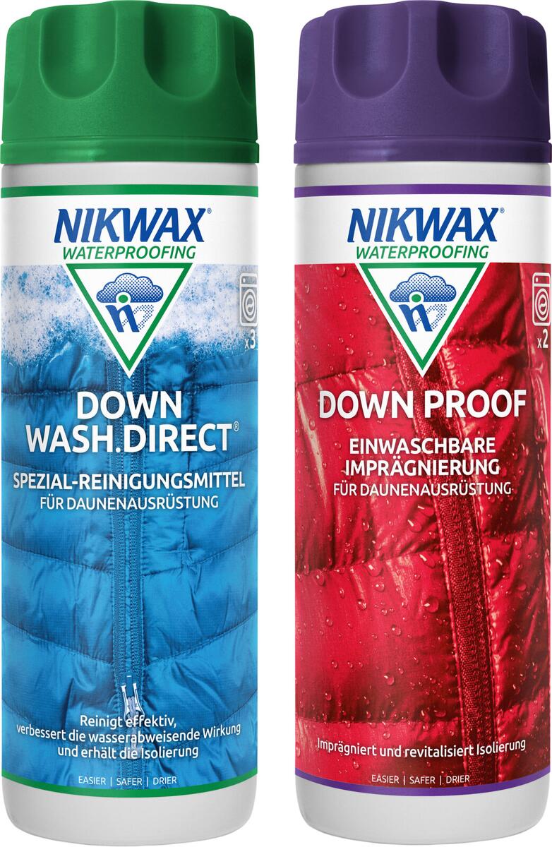 Down Wash Direct & Downproof vask- og impregneringssett 2x300 ml - Nikwax forfra