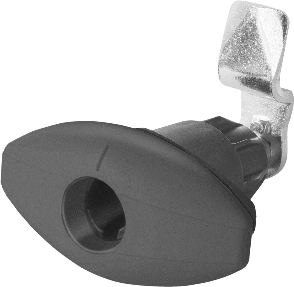 Bakside av Dreiespennlås Ellipse liten 78x42 mm svart - STS