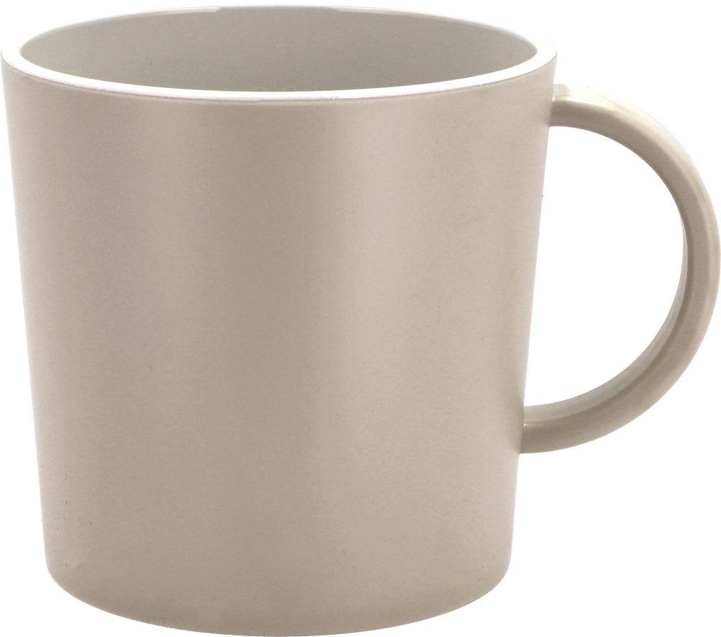 Drikkebeger 300 ml krem varmebestandig 145°C resirkulert PET forfra