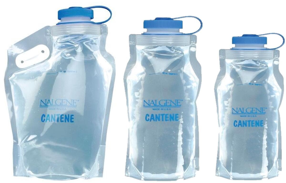 Drikkeflaske sammenleggbar, BPA-fri, fleksibel plast - Nalgene sett forfra