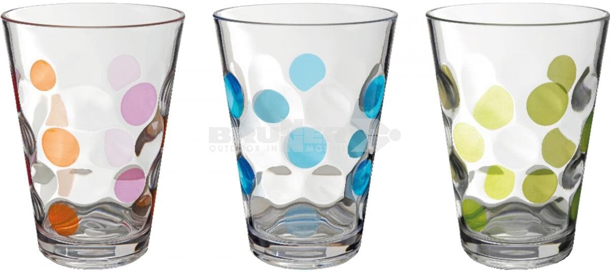 Drikkeglass Baloons 3-pack 350 ml SAN stablbare - Brunner forfra