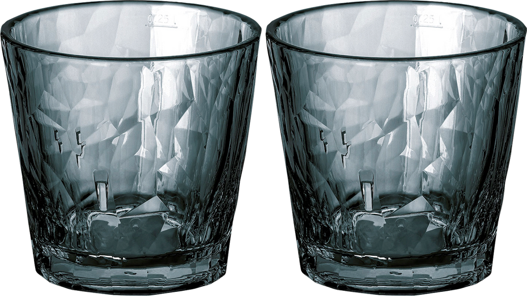 Drikkeglass CLUB No. 22 Superglas 2-pk 250 ml grå forfra