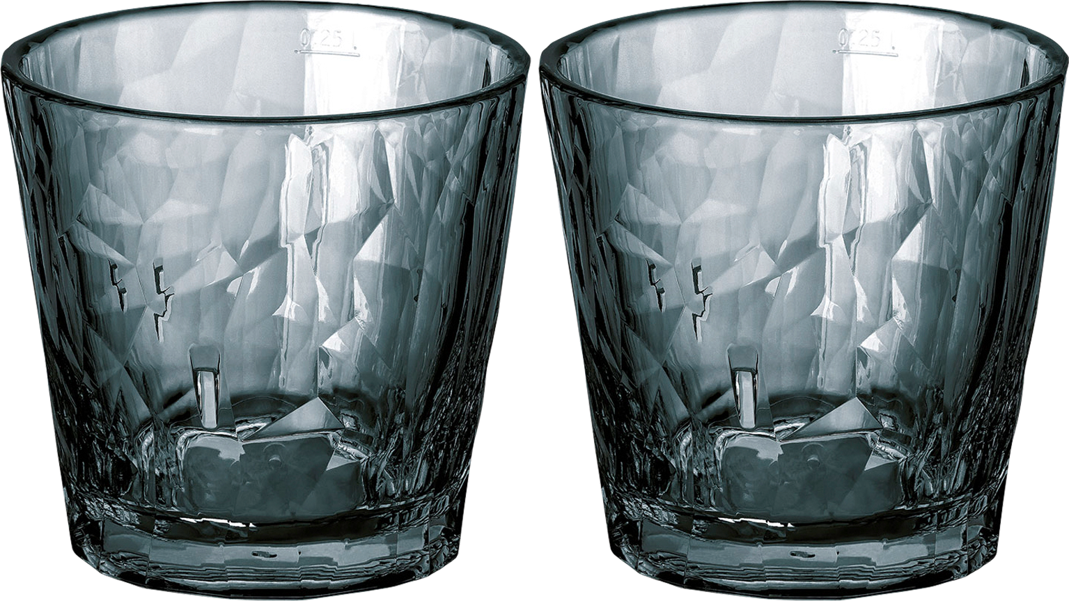 Drikkeglass CLUB No. 22 Superglas 2-pk 250 ml grå forfra