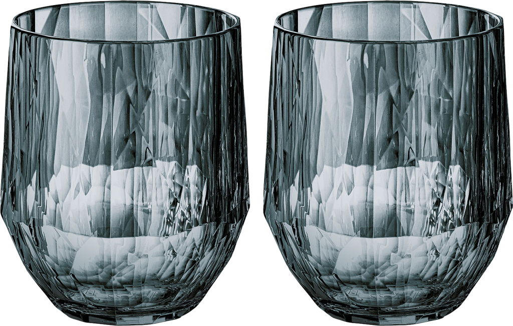 Drikkeglass CLUB No. 23 200 ml 2-pack transparent grey forfra