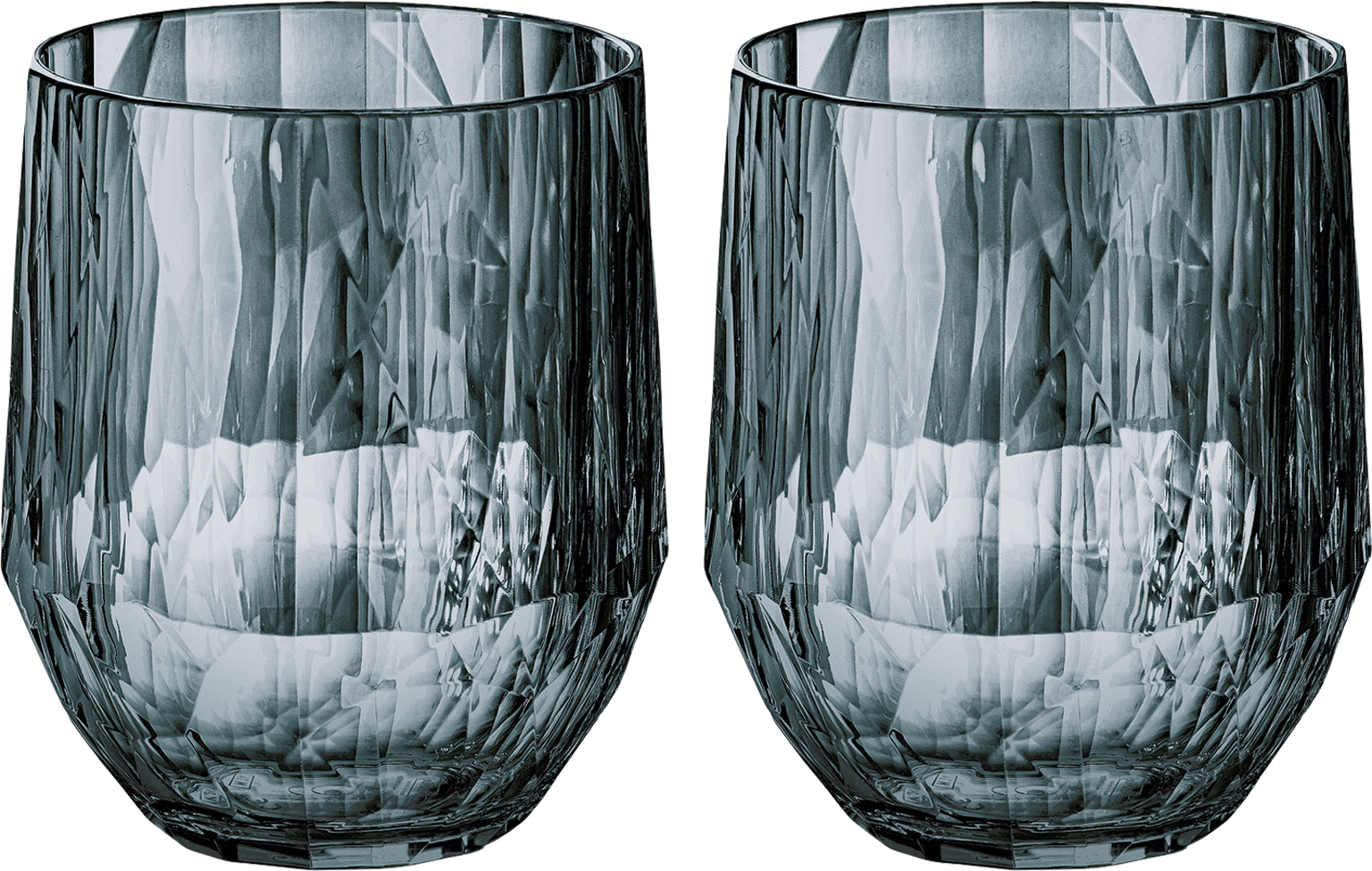 Drikkeglass CLUB No. 23 200 ml 2-pack transparent grey forfra