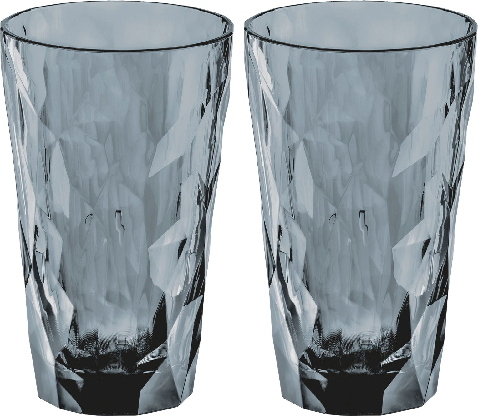 Drikkeglass CLUB No. 6 2-pk 300 ml transparent grey forfra
