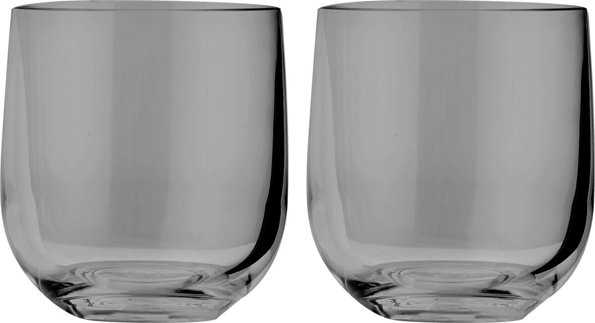 Drikkeglass Cottery 300 ml polykarbonat grå 2-pk Brunner sett forfra
