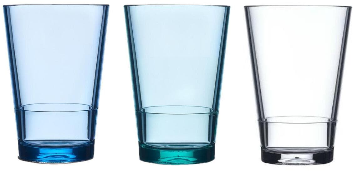 Drikkeglass Flow 200 ml i SAN-plast stablbart forfra