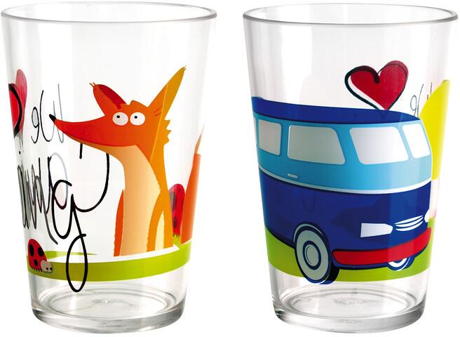 Drikkeglass for barn i SAN-plast, 250 ml, 2-pk fra Camp4 sett forfra