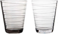 Drikkeglass Linea Line Stripe 300 ml, 2-pk, SAN Gimex - forfra