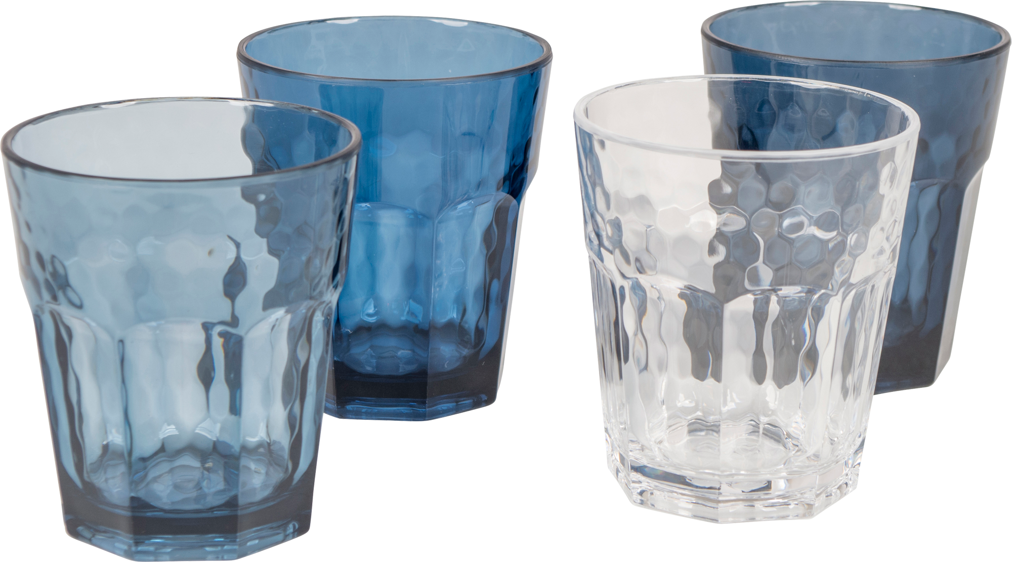 Drikkeglass Mix&Match 200 ml 4-pk BPA-fri blå forfra