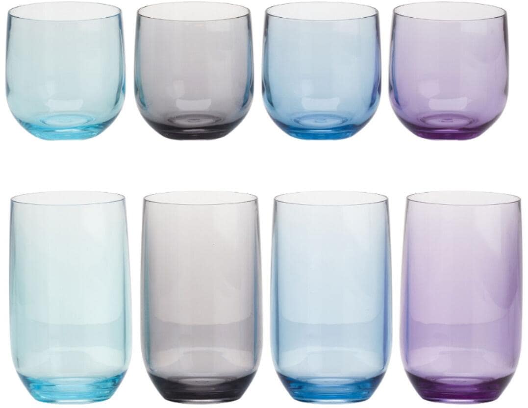 Drikkeglass Moonstone 4-pack i akryl Flamefield forfra