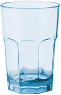 Drikkeglass Octoglass Color 280 ml SAN blå antiskli sett forfra