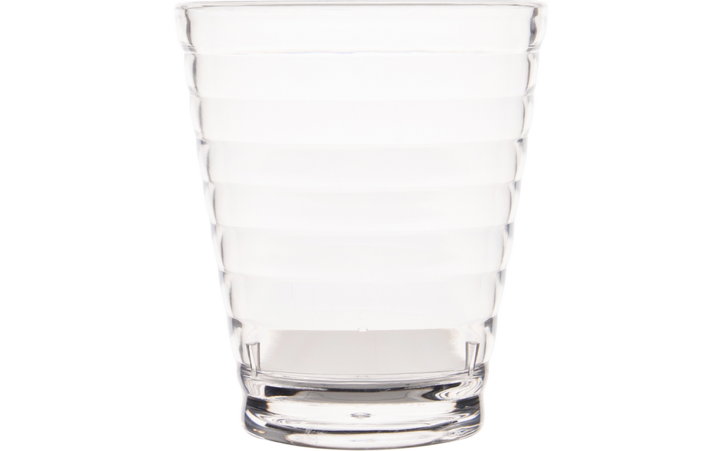 Detalj av Drikkeglass Rib i MS-plast 350 ml 4-pakning