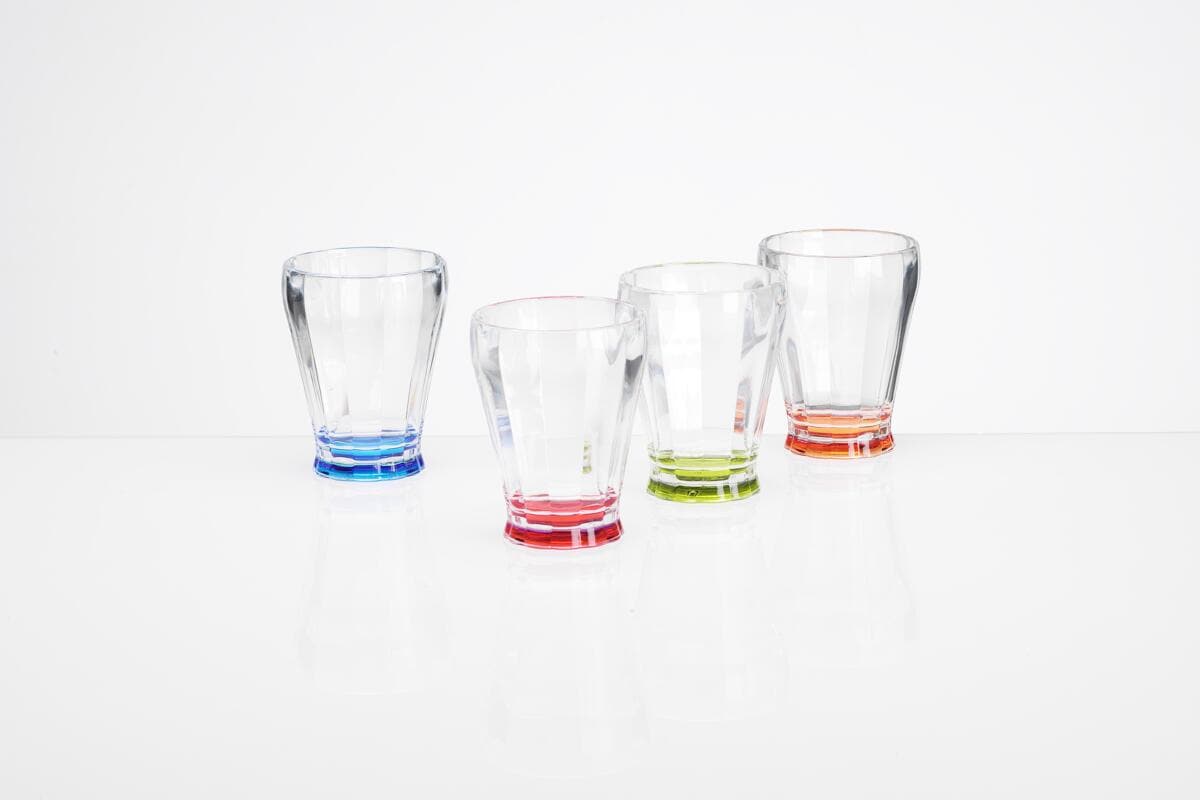Drikkeglass-sett Party Midi 4-pack akryl 220 ml - Flamefield for campingbruk