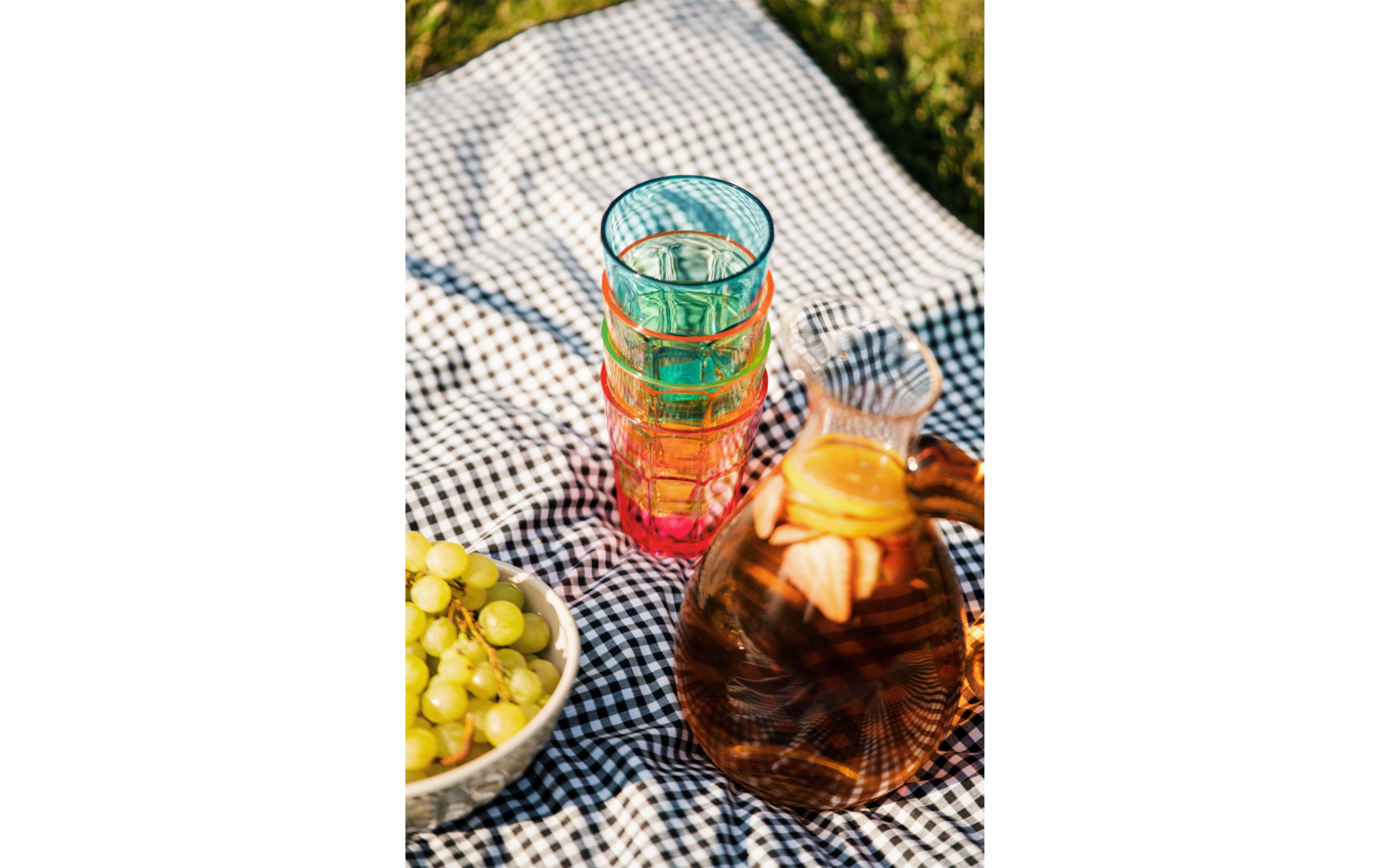 Drikkeglass Soda 340 ml 4-pakning flerfarget i akryl - Flamefield bakside