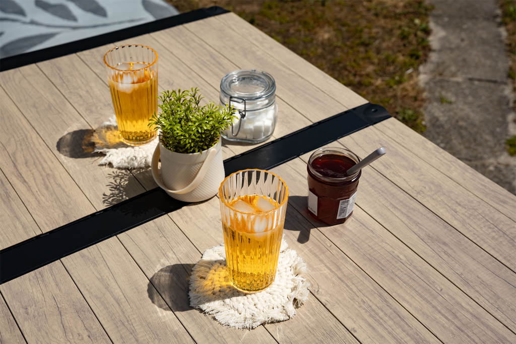 Drikkeglass Stripes i akryl 410 ml sett med 2 stk forfra