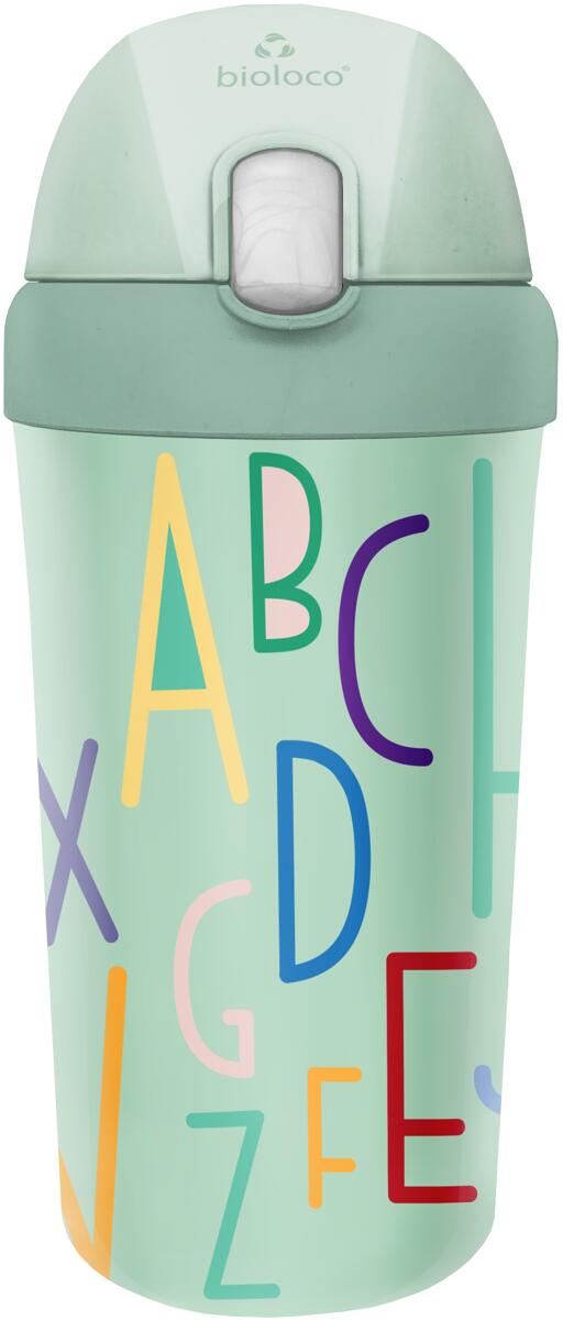 Drikkekopp for barn 400 ml ABC-motiv plantebasert PLA