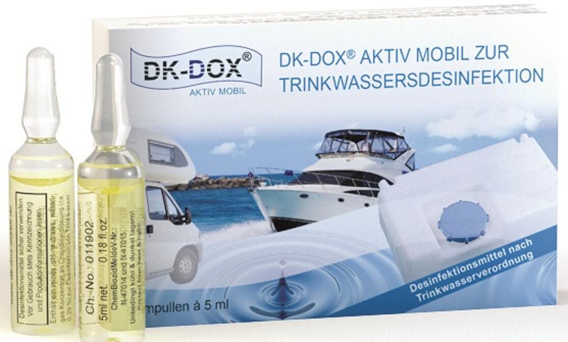 Drikkevanndesinfeksjon Aktiv MOBIL 6x5ml ampuller for bobil fra DK-DOX