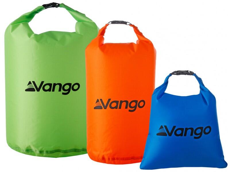 Dry Bag sett 3-delt vanntette pakkposer 2L/6L/16L - Vango forfra