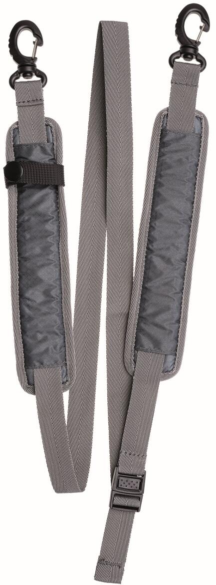 Drybag bærereim 168 cm med karabiner 80 g grå forfra
