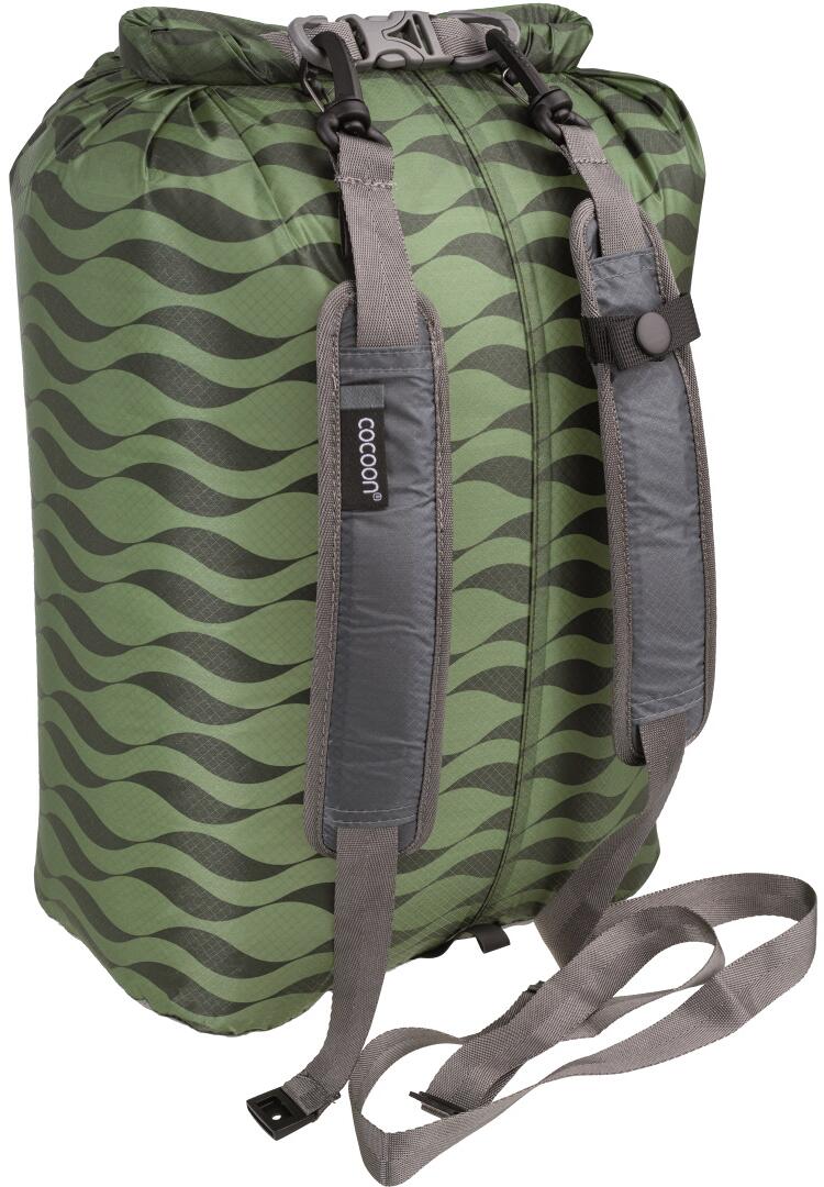 Nærbilde av polstret skulderdel på Drybag bærereim 168 cm med karabiner 80 g grå
