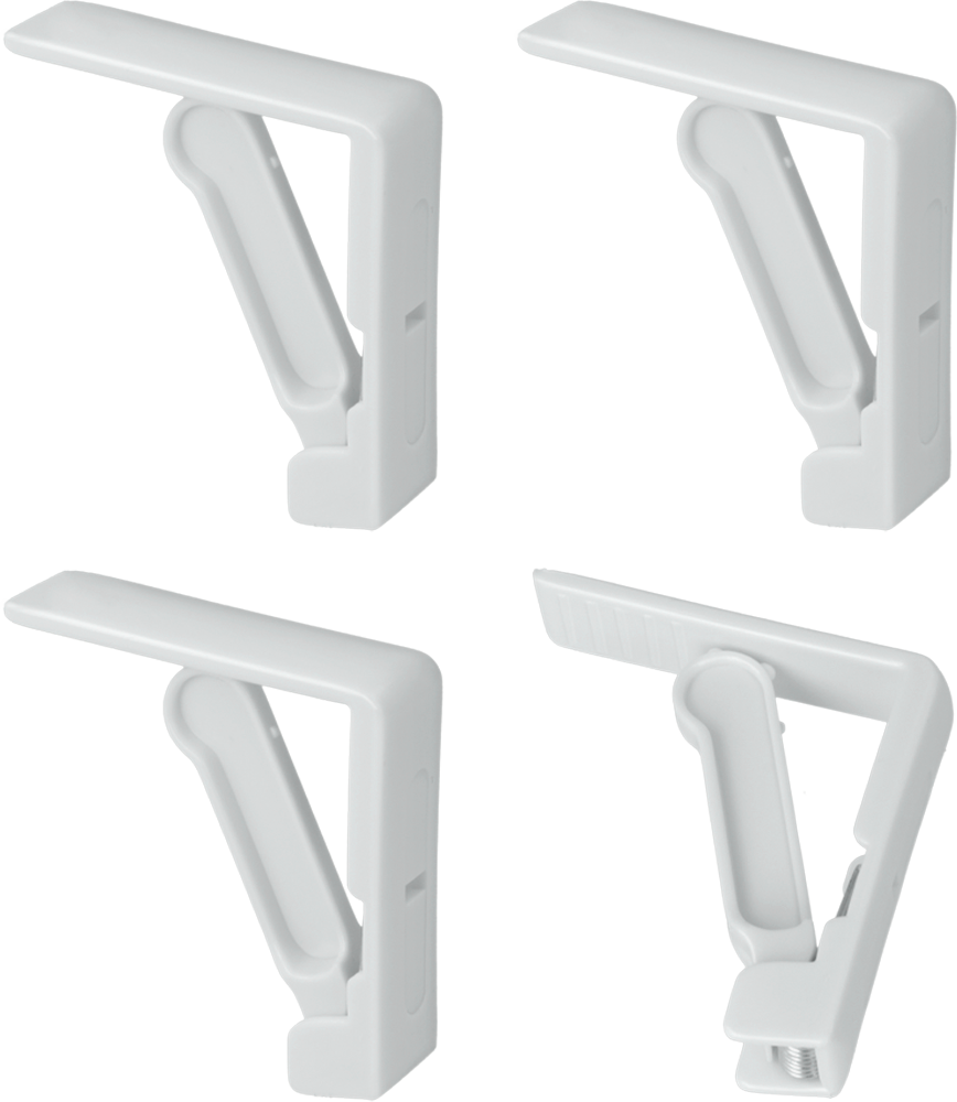 Dukklemmer justerbare i plast 4 stk 6x6 cm - Metaltex for sikker dukfesting