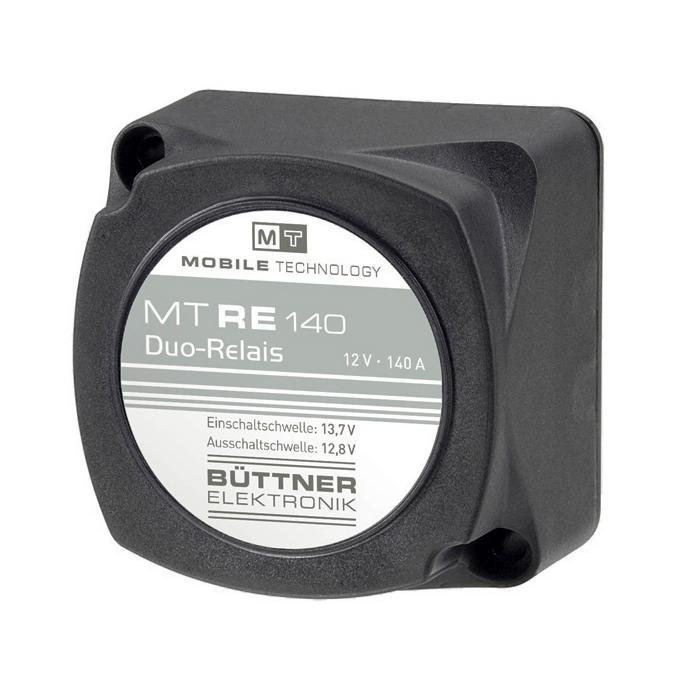 Duo-skillerelé 12V 140A for start- og bordbatteri - Büttner forfra
