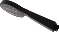 Dusjhode CRETA matt svart Ø100 mm, 1/2" tilkobling for campingdusj