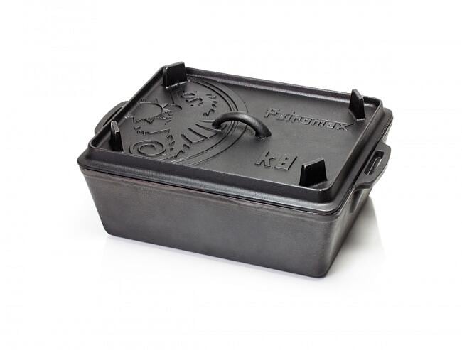 Dutch Oven K8 kasseform støpejern 5,5 liter bakside