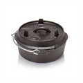 Dutch Oven støpejern 1,6 liter for bål og ovn - Petromax forfra