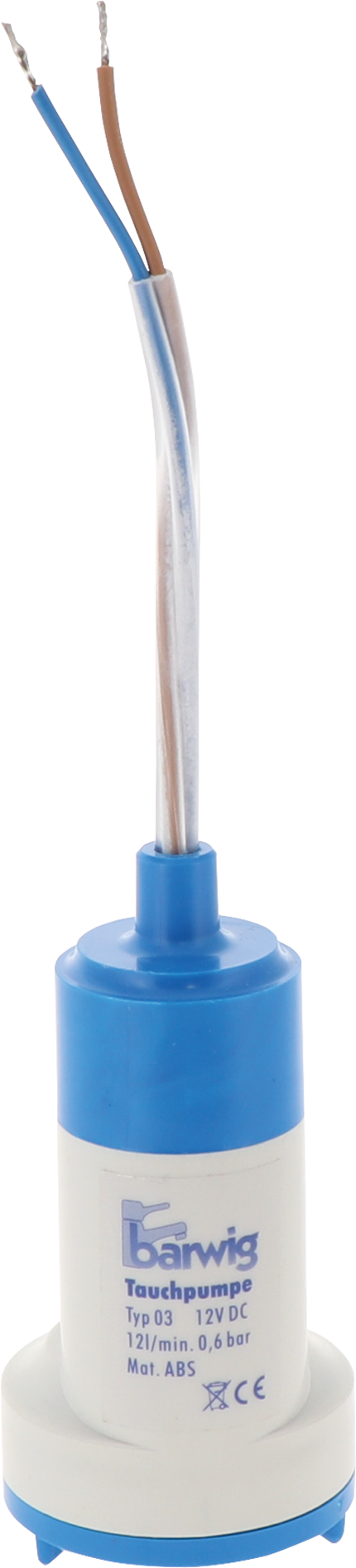 Dykkpumpe 12V 0,6 bar 12 l/min for campingvogn - Barwig forfra