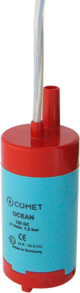Dykkpumpe Ocean 12V 21 lmin 1,5 bar for bobil forfra