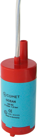 Dykkpumpe Ocean 12V 21 lmin 1,5 bar for bobil forfra