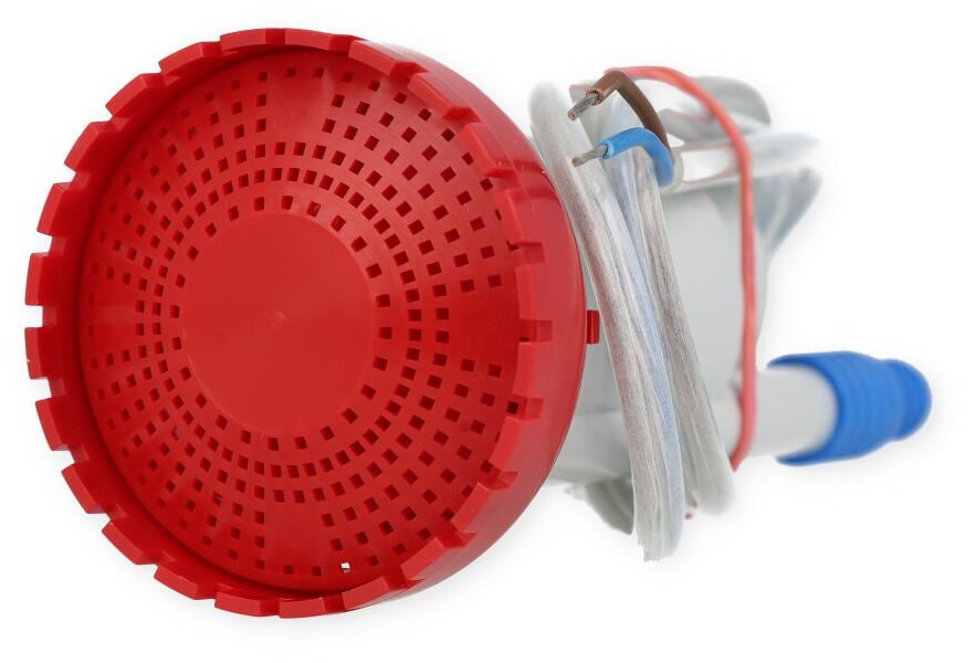 Detalj av Dykkvannpumpe Lux-Plus 12V, 19 l/min med sil og utlufting