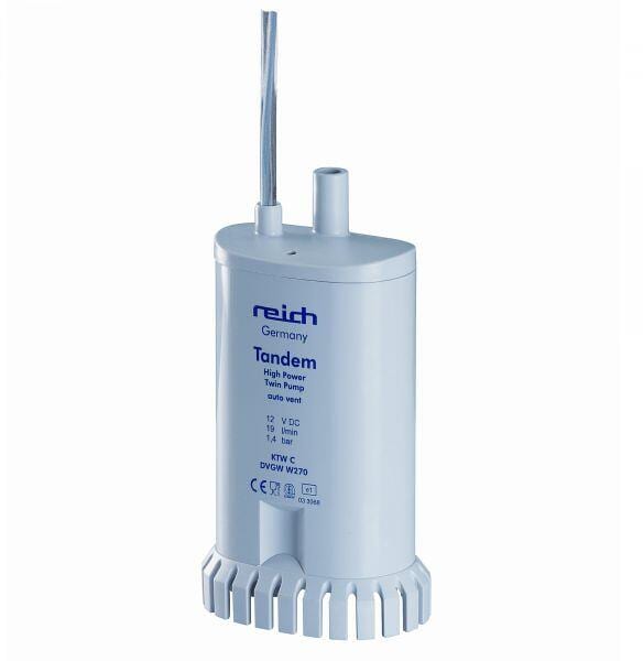 Nærbilde av Dykkvannpumpe Tandem Power 1,4 bar 19 l/min 12V 55W detalj