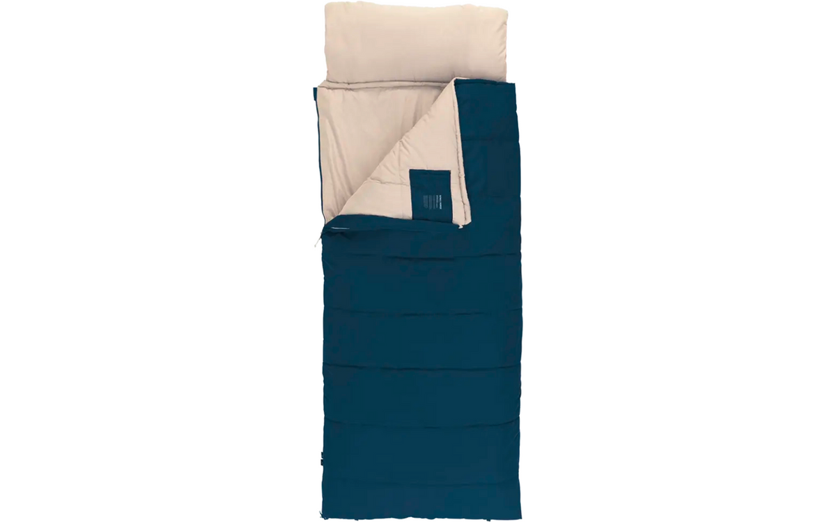 Dynesovepose Contour Lux 220 x 85 cm glidelås høyre mørkeblå - Outwell sett fra baksiden