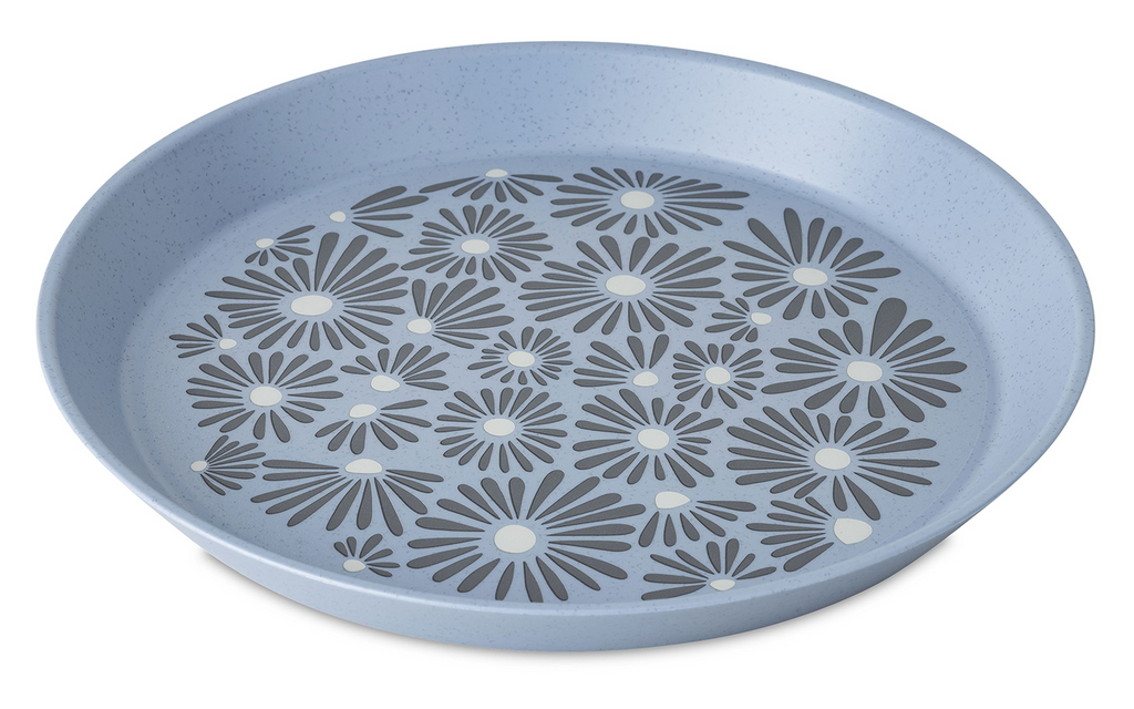Dyp tallerken Blomster 20,5 cm stablebar oppvaskmaskinsikker bakside