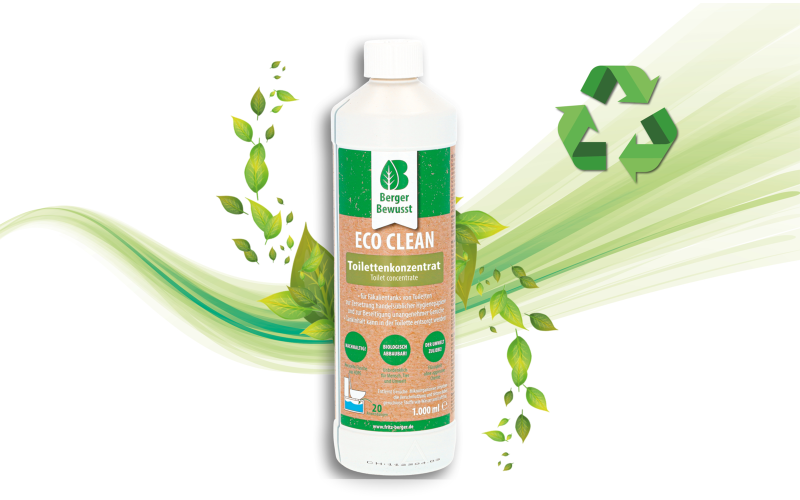 Eco Clean toaletttilsetning i bruk ved rengjøring av fekaltank