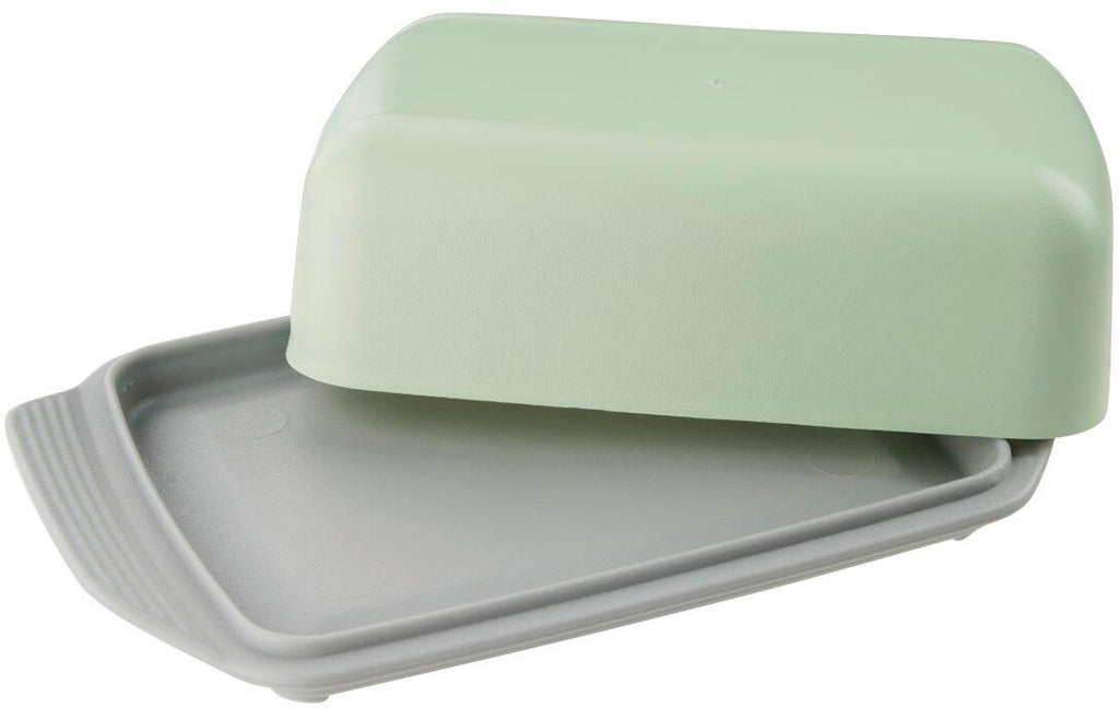 Eco smørboks i biobasert plast, grønn, for 250 g bakside
