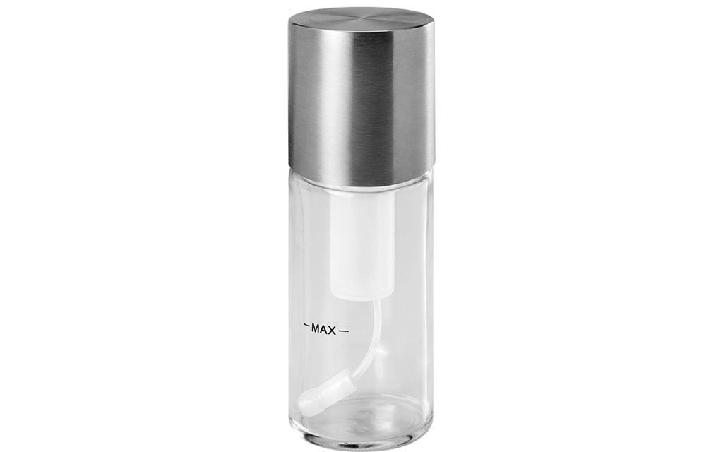 Eddik- og oljespray 70 ml glass og rustfritt stål - Metaltex bakside