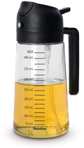 Eddik- og oljesprayer 400 ml med glassbeholder og skala - Metaltex forfra
