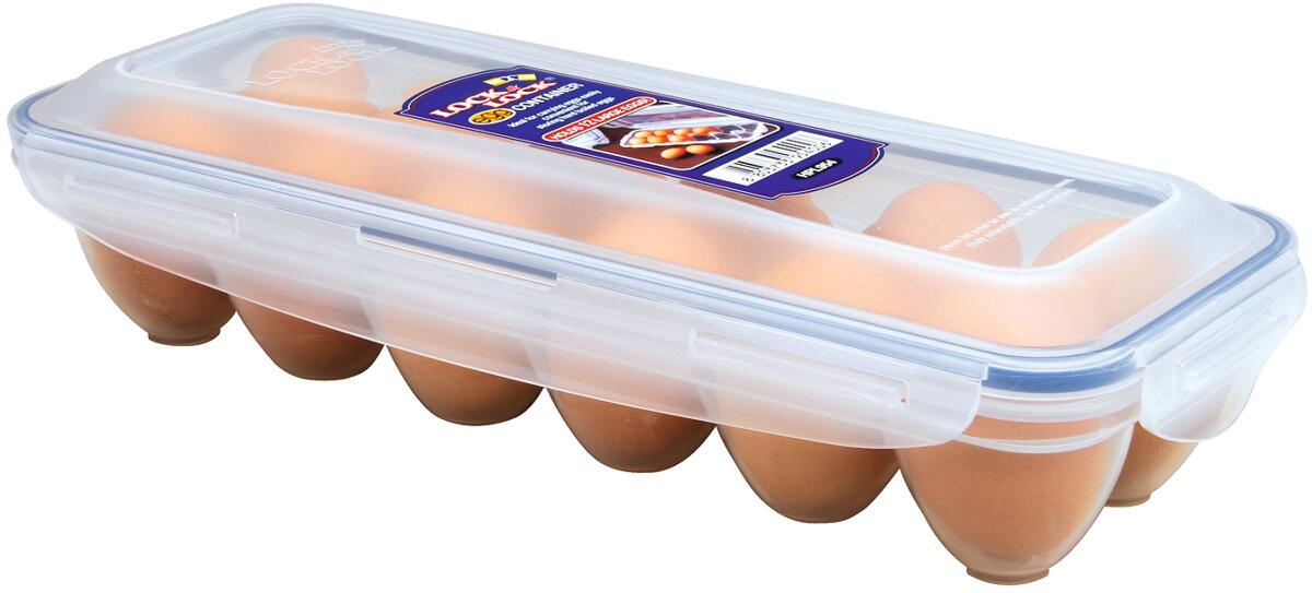 Eggboks Classic for 12 egg, lufttett med silikontetning forfra