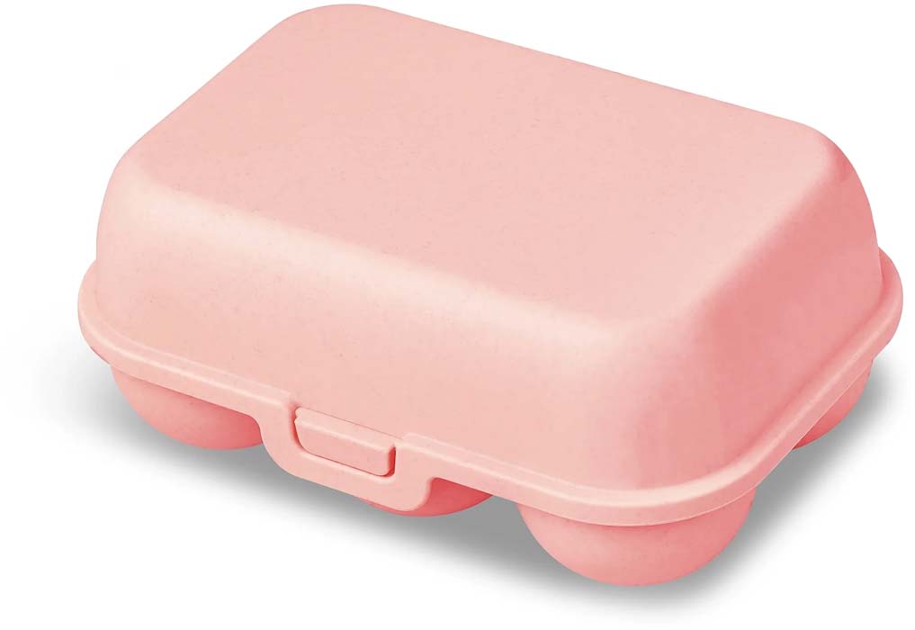 Eggboks Eggs to go Mini for 6 egg sweet pink fra koziol, forfra