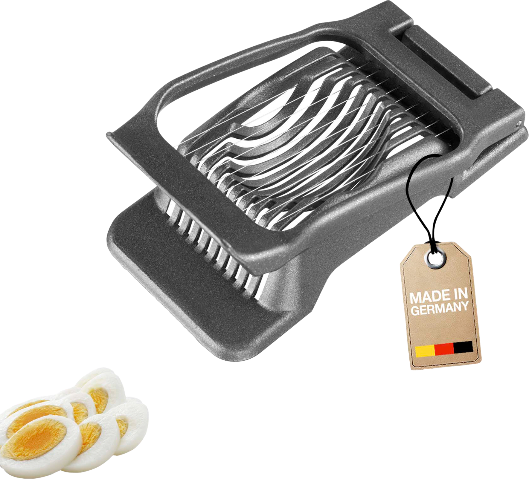 Eggdeler Duplex Black Edition aluminium/rustfritt stål - Westmark forfra
